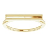 14K Yellow Bar Ring photo 3