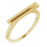 14K Yellow Bar Ring photo