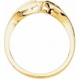 14K Yellow V-Shape Fashion Ring photo 2
