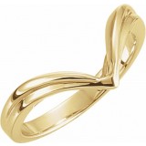 14K Yellow V-Shape Fashion Ring photo