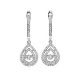 Gems One 14KT White Gold & Diamond Rhythm Of Love Fashion Earrings   - 1/2 ctw photo