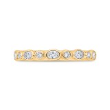 Shah Luxury 14K Yellow Gold Round Diamond Wedding Band photo