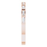14K Rose 3/8 CTW Diamond Straight Baguette Anniversary Band photo 4