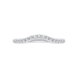 Shah Luxury 14K White Gold Round Diamond Half-Eternity Wedding Band photo