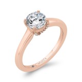 Shah Luxury 14K Rose Gold Diamond Engagement Ring (Semi-Mount) photo 2