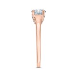 Shah Luxury 14K Rose Gold Diamond Engagement Ring (Semi-Mount) photo 3