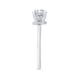 Shah Luxury 14K White Gold Round Cut Diamond Solitaire Plus Engagement Ring (Semi-Mount) photo 3