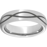 Serinium Domed Band with Infinity Laser Engraving photo