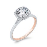 Shah Luxury 14K Two-Tone Gold Diamond Engagement Ring (Semi-Mount) photo 2