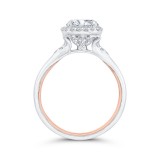 Shah Luxury 14K Two-Tone Gold Diamond Engagement Ring (Semi-Mount) photo 4