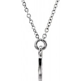 14K White Tiny Poshu00ae Horseshoe 16-18 Necklace photo 2
