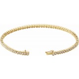 14K Yellow 2 CTW Diamond Line 7 Bracelet photo 2