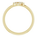 14K Yellow .08 CTW Diamond Initial G Ring photo 2