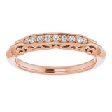 14K Rose .07 CTW Diamond Matching Band photo 3