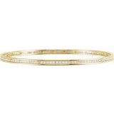 14K Yellow  2 1/4 CTW Diamond Stackable Bangle 8 Bracelet photo