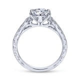 Gabriel & Co. 14k White Gold Victorian Straight Engagement Ring photo 2