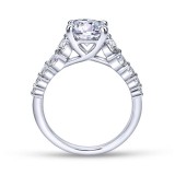 Gabriel & Co. 14k White Gold Contemporary Straight Engagement Ring photo 2