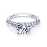 Gabriel & Co. 14k White Gold Contemporary Straight Engagement Ring photo