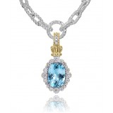 Vahan 14k Gold & Sterling Silver Sky Blue Topaz Pendant photo