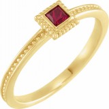 14K Yellow Ruby Stackable Family Ring photo