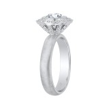 Shah Luxury 14K White Gold Round Diamond Halo Engagement Ring (Semi-Mount) photo 3