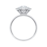 Shah Luxury 14K White Gold Round Diamond Halo Engagement Ring (Semi-Mount) photo 4