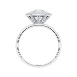 Shah Luxury 14K White Gold Round Diamond Halo Engagement Ring (Semi-Mount) photo 4