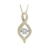 Gems One 14KT Yellow Gold & Diamond Rhythm Of Love Neckwear Pendant  - 1/5 ctw photo