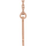 14K Rose Script Initial Q 16-18 Necklace photo 2