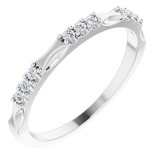 14K White 1/8 CTW Diamond Anniversary Band photo