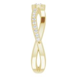 14K Yellow 3.4 mm Round 1/3 CTW Diamond Infinity-Inspired Ring photo 4