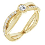14K Yellow 3.4 mm Round 1/3 CTW Diamond Infinity-Inspired Ring photo