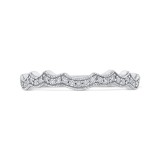 Shah Luxury 14K White Gold Round Diamond Half-Eternity Wedding Band photo