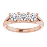 14K Rose 3/4 CTW Diamond Anniversary Band photo 3