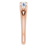 14K Rose 3/4 CTW Diamond Anniversary Band photo 4