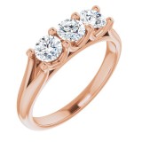 14K Rose 3/4 CTW Diamond Anniversary Band photo