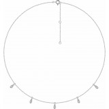 14K White 1/10 CTW Diamond 5-Station 16-18 Necklace photo