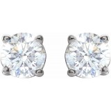 14K White 1/2 CTW Diamond Earrings photo 2