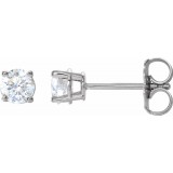 14K White 1/2 CTW Diamond Earrings photo