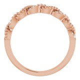 14K Rose .08 CTW Diamond Stackable Ring photo 2