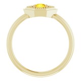 14K Yellow Sapphire Geometric Ring photo 2