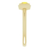 14K Yellow Sapphire Geometric Ring photo 4