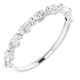 14K White 1/2 CTW Diamond Anniversary Band photo