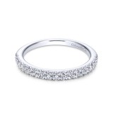 Gabriel & Co. 14k White Gold Contemporary Anniversary Wedding Band photo