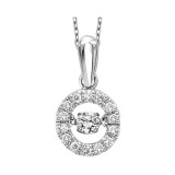 Gems One Silver (SLV 995) & Diamonds Stunning Neckwear Pendant - 1/5 ctw photo