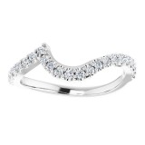 14K White 1/3 CTW Diamond Matching Band photo 3