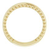 14K Yellow Engravable Beaded Ring photo 2