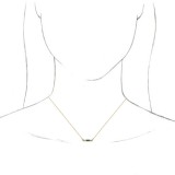 14K Yellow Emerald & 1/5 CTW Diamond 18 Necklace photo 3