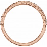 14K Rose 1/6 CTW Diamond Rope Ring photo 2