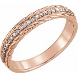 14K Rose 1/6 CTW Diamond Rope Ring photo